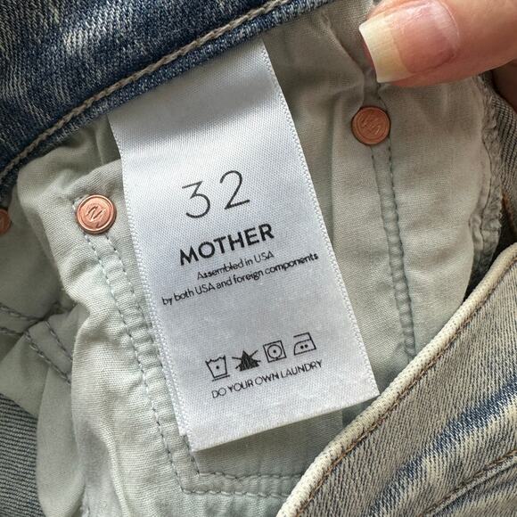 NWT Mother Light Acid Wash Button Fly tomcat Marrakesh Jeans 32 - Picture 9 of 16